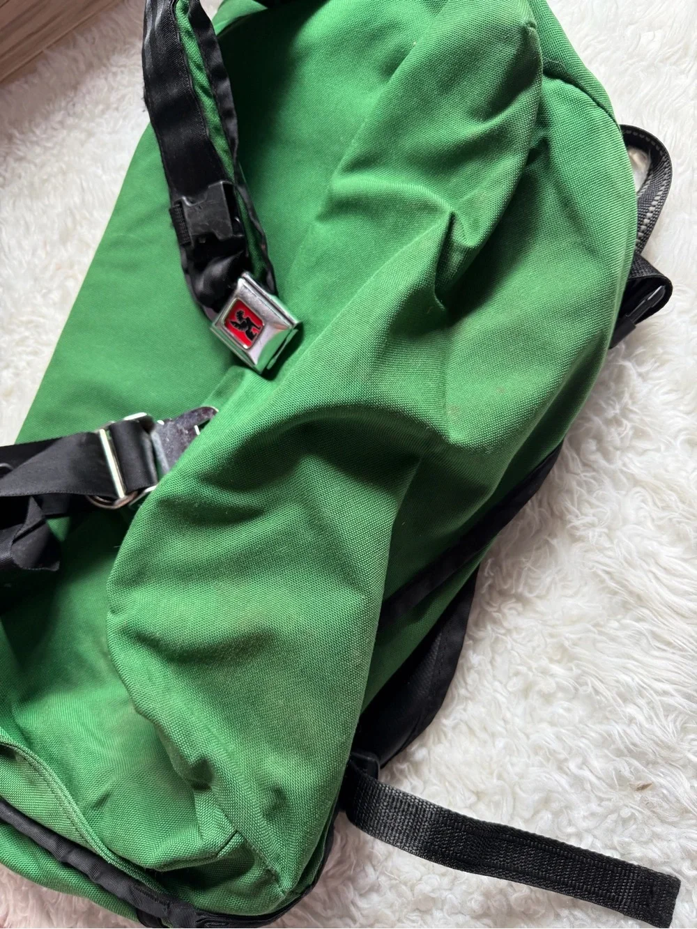 Chrome Green Black Messenger Bag Durable Waterproof Canvas Sling